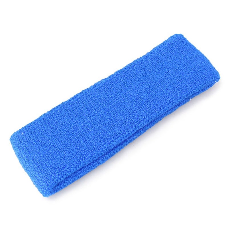 Mallofusa ? 10 PCS Cotton Sports Basketball Headband/Sweatband Head Sweat Band/Brace Gift Party Outdoor Activities (Blue) - Image 2